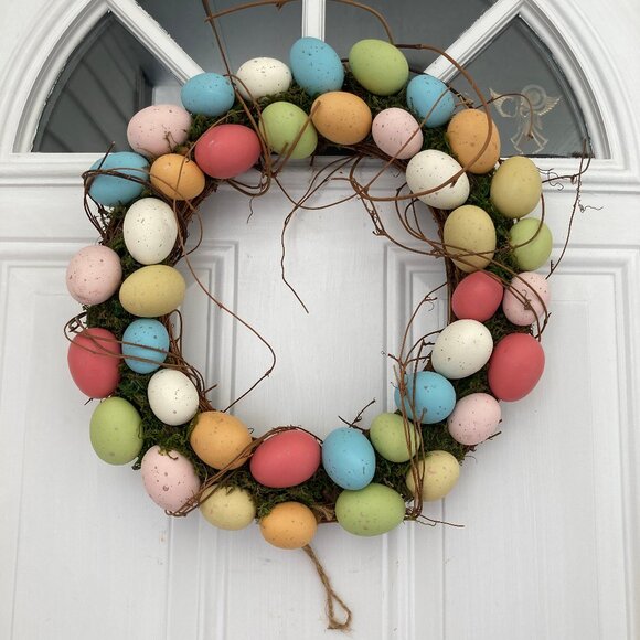 Grapevine Easter Egg Wreath 16" - Picture 5 of 5